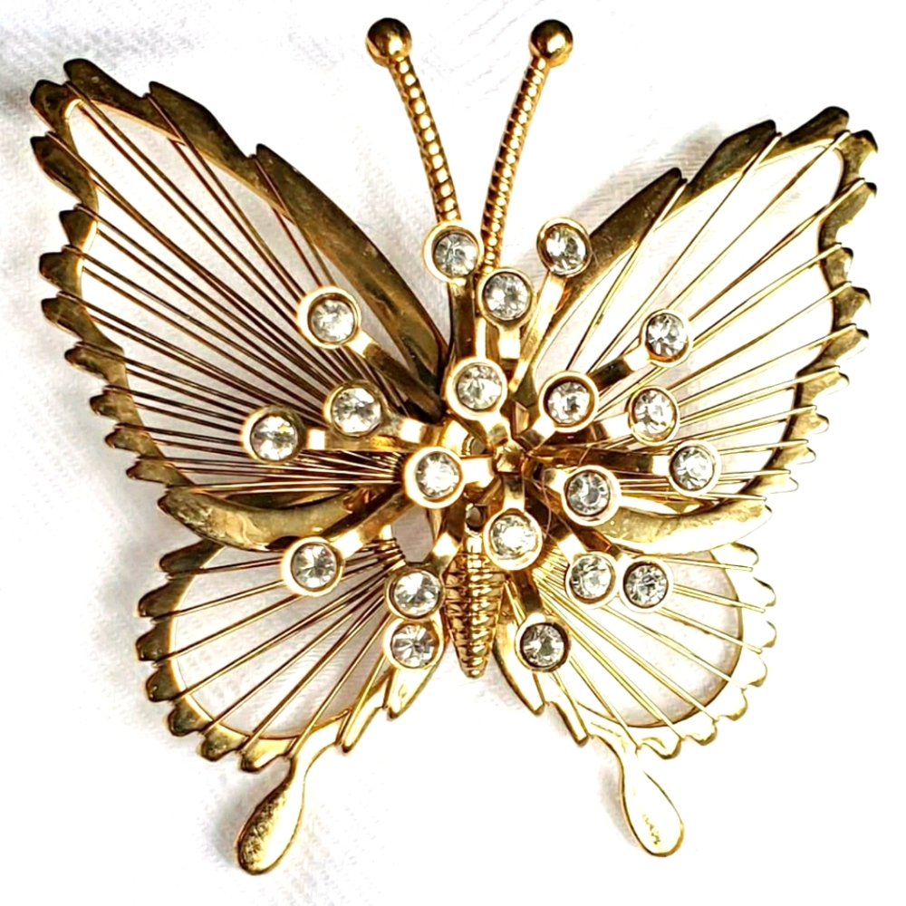 Monet Butterfly Brooch Vintage